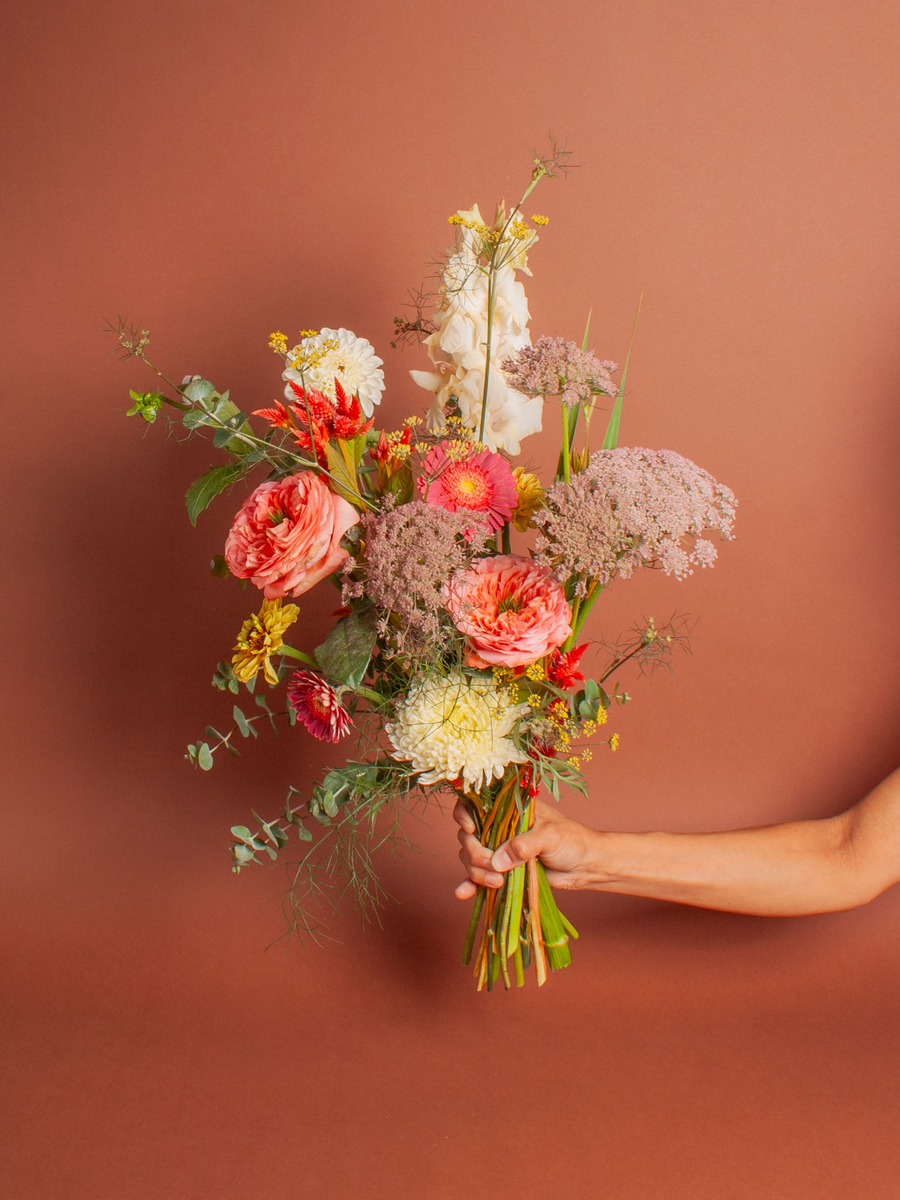 Send Positive Vibes - Fresh Wrapped Bouquet (Medium) – Brave Floral