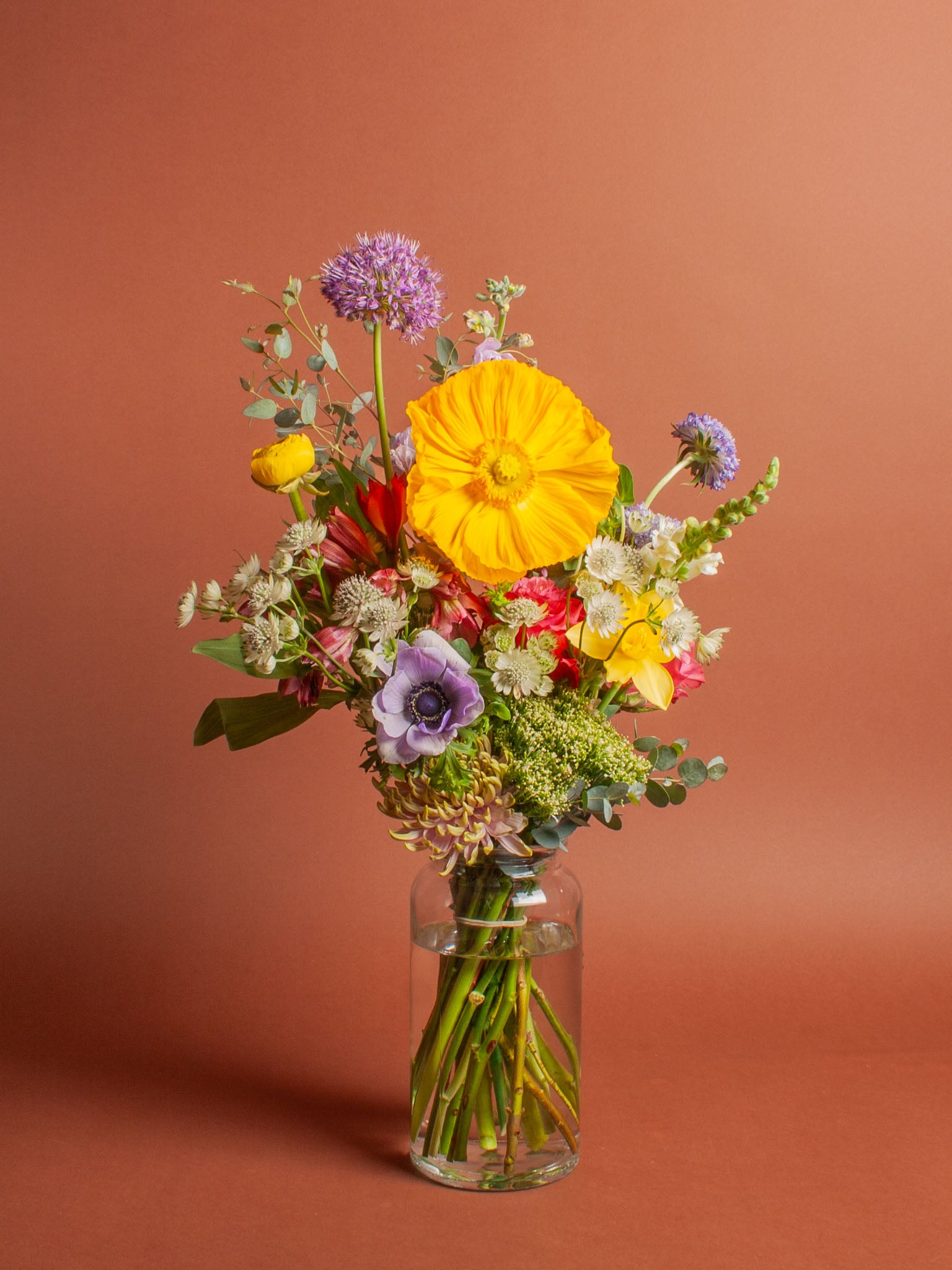 Send Positive Vibes - Fresh Wrapped Bouquet (Medium) – Brave Floral