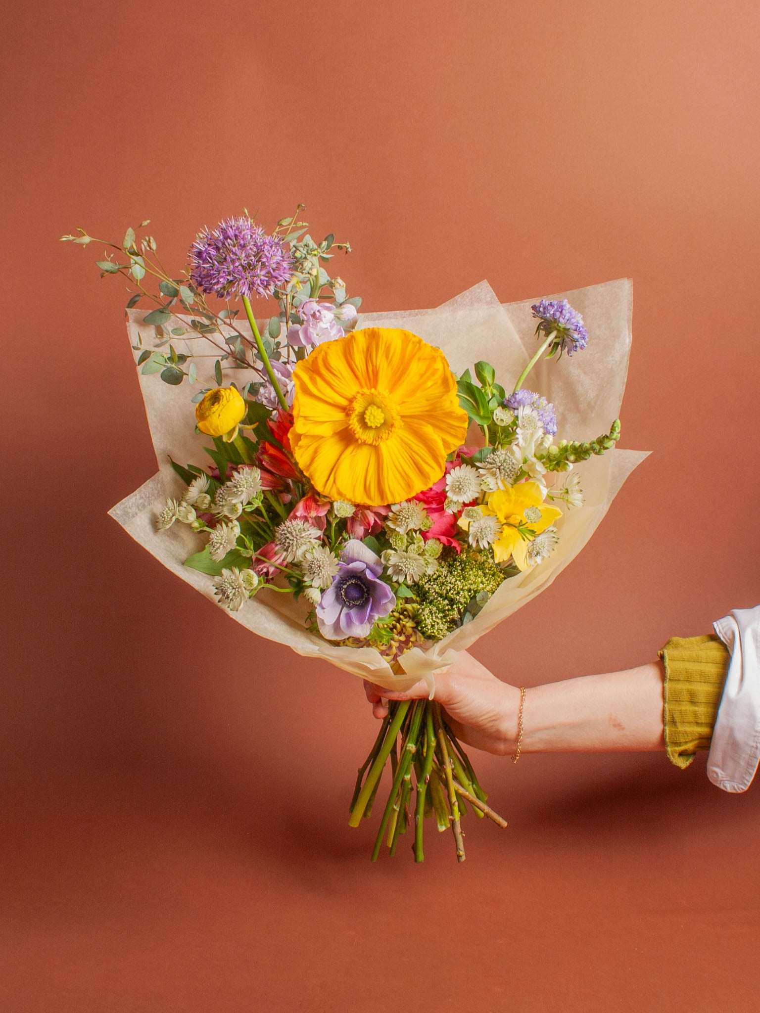 printemps プランタン　bouquet sucre リング　13号 Send Positive Vibes - Fresh Wrapped Bouquet (Medium) – Brave Floral