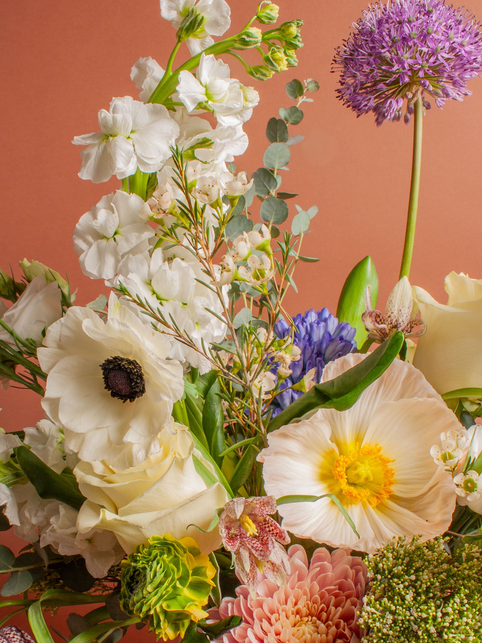 Send Positive Vibes - Fresh Wrapped Bouquet (Medium) – Brave Floral