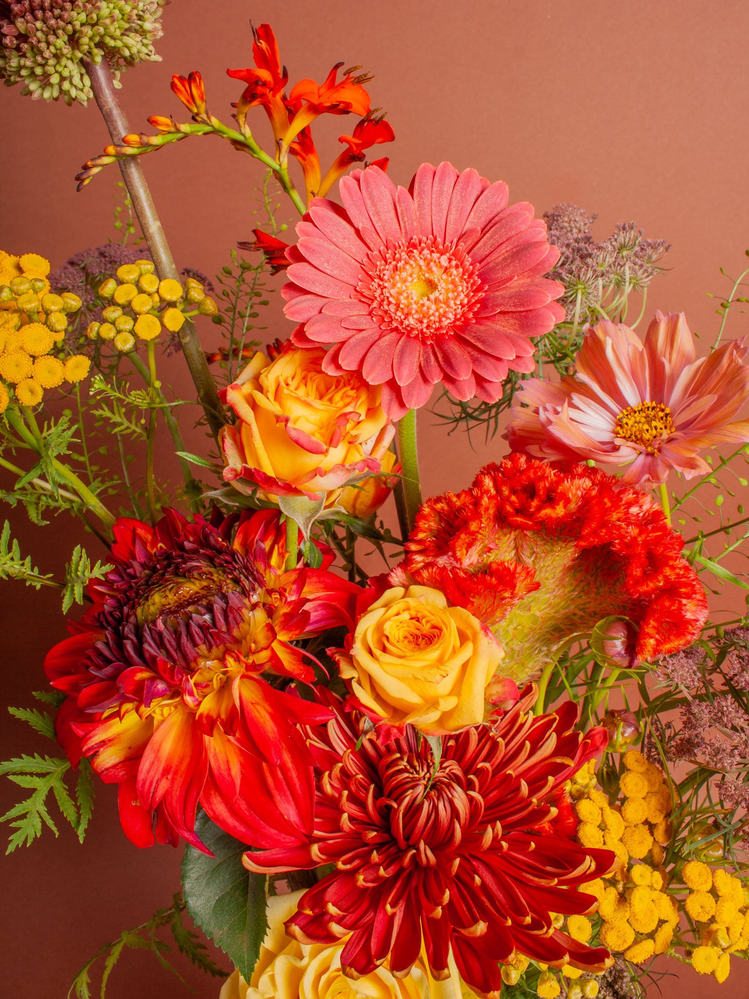Send Positive Vibes - Fresh Wrapped Bouquet (Medium) – Brave Floral