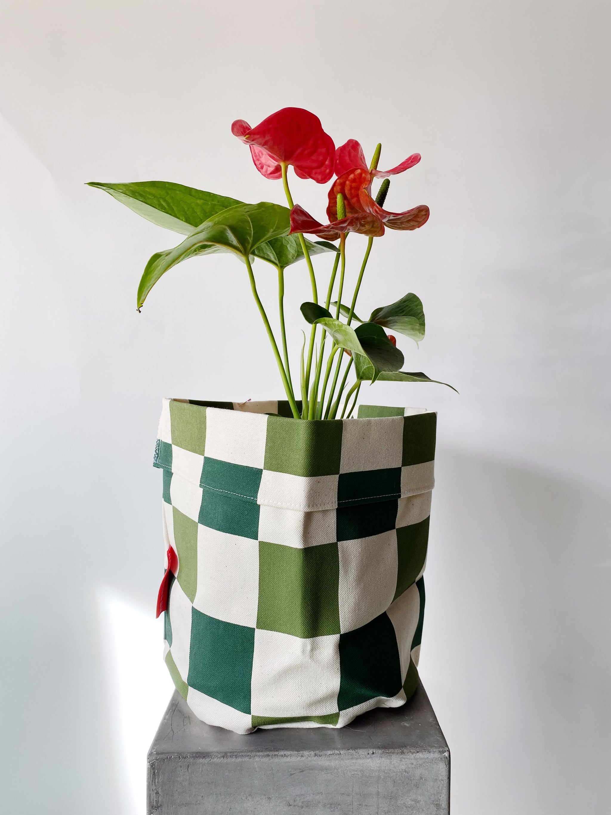 canvas pot plant bags Lauren Brown Planter Bag, Forest Green & Moss – Brave Floral